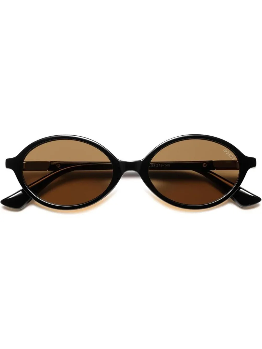 SOJOS Women's Black Polarized Retro Oval Sunglasses Vintage Trendy Designer
